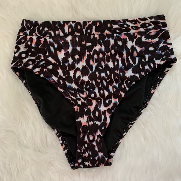 NWT Sanctuary leopard print high waist full coverage bikini bottoms - Picture 3 of 8